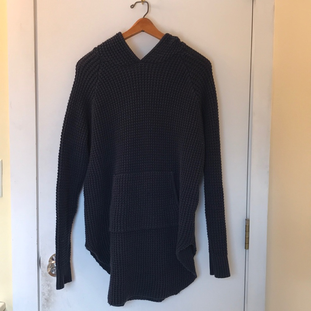 Knit Long hoodie dress tunic